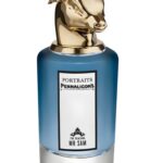 The Blazing Mr Sam Penhaligon’s perfume bottle luxury design – A bold bottle reflecting British confidence and refinement.