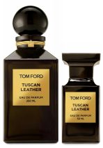 Tom Ford Tuscan Leather Eau de Parfum bottle front view luxury fragrance